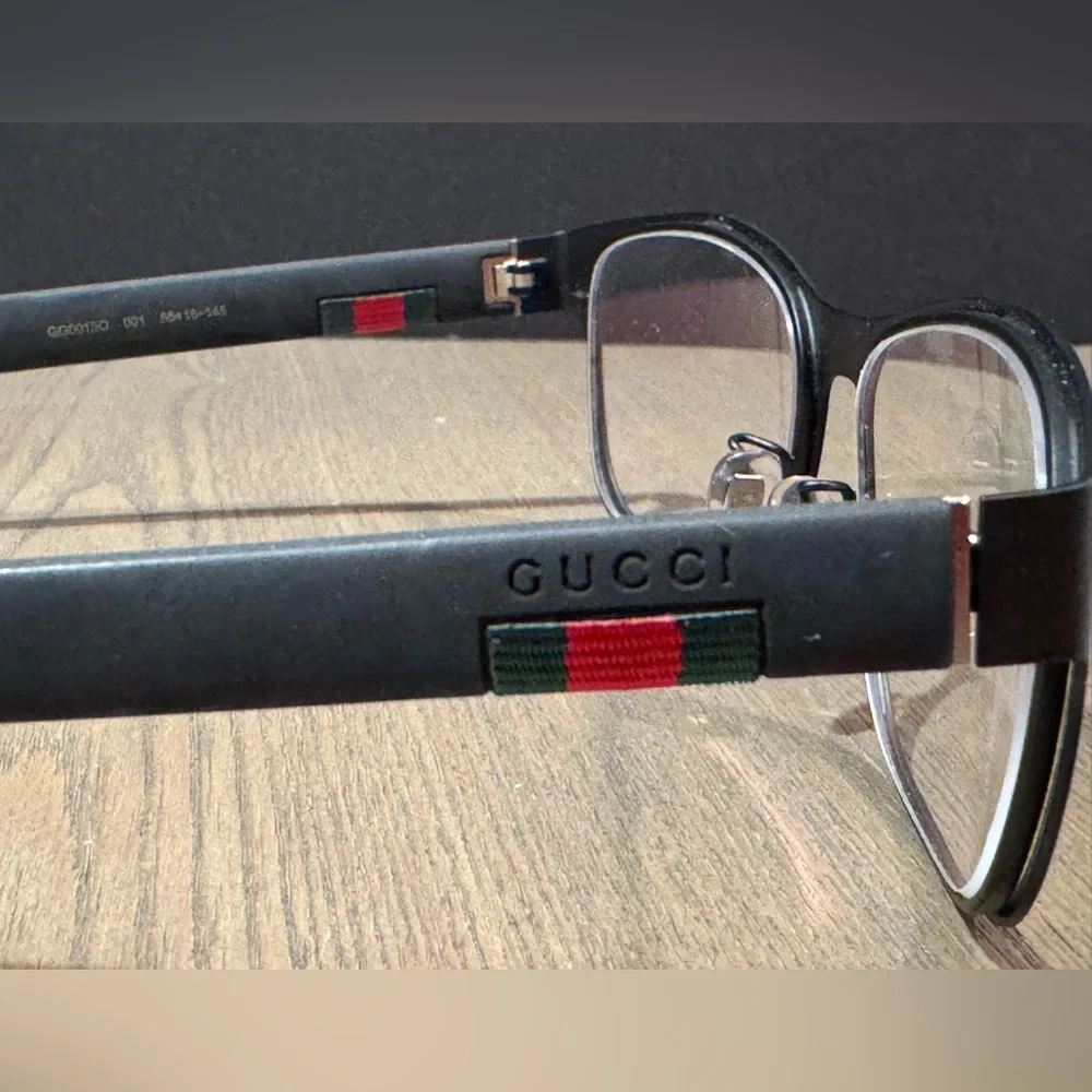 Gucci Men Urban GG00130 Black Prescription Eyeglasses with Case and Cloth. - Picture 9 of 16